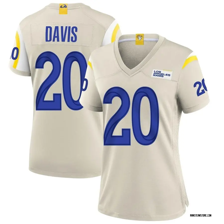 Nike Tyon Davis Los Angeles Rams Women's Game Bone Jersey